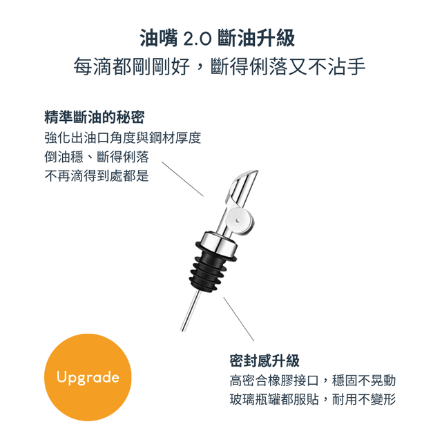 橄欖油瓶嘴 - 食品級304不鏽鋼